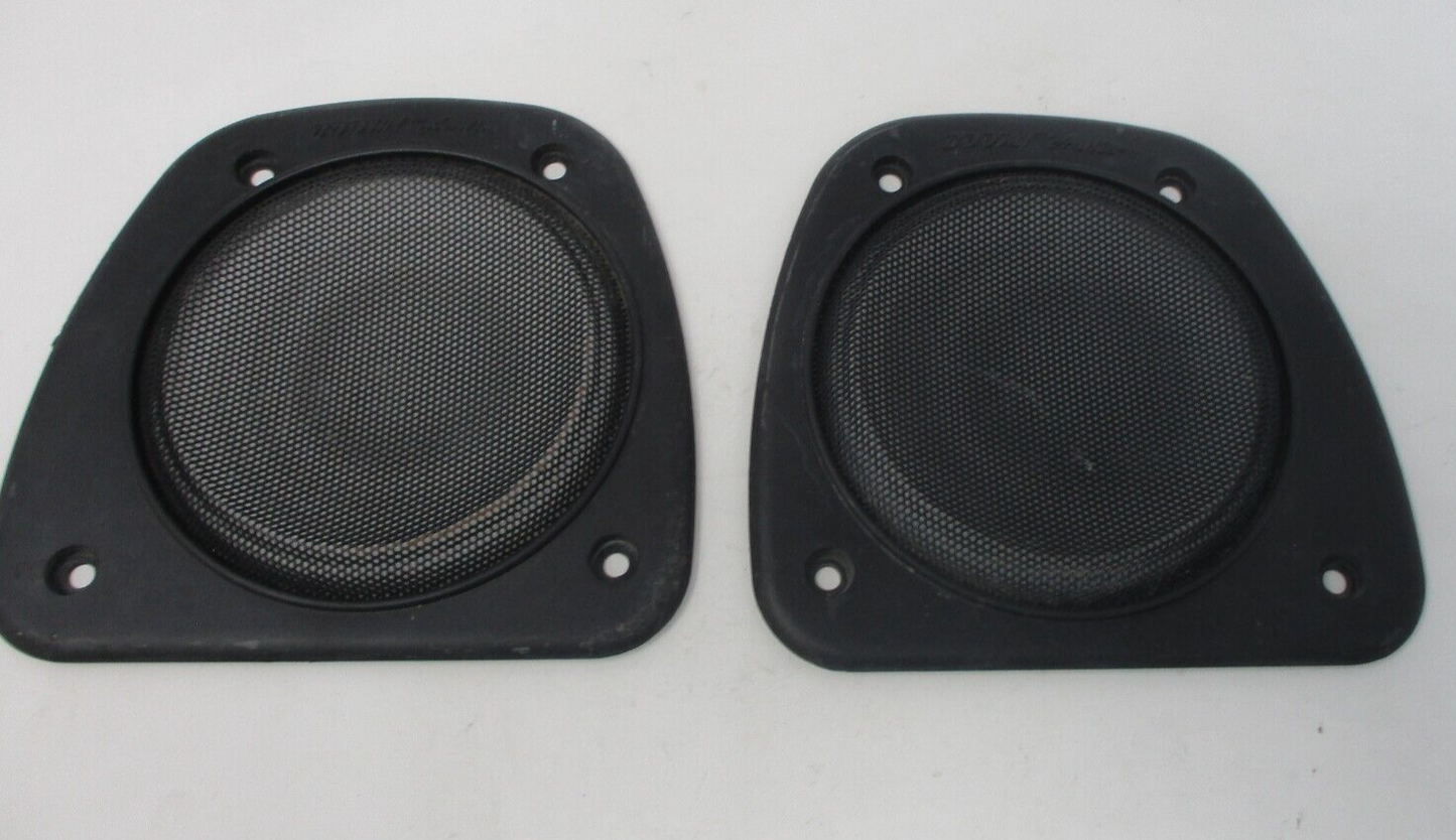 Harley Davidson Compatible Pair of  Round Speaker Cover Grille 4 Hole