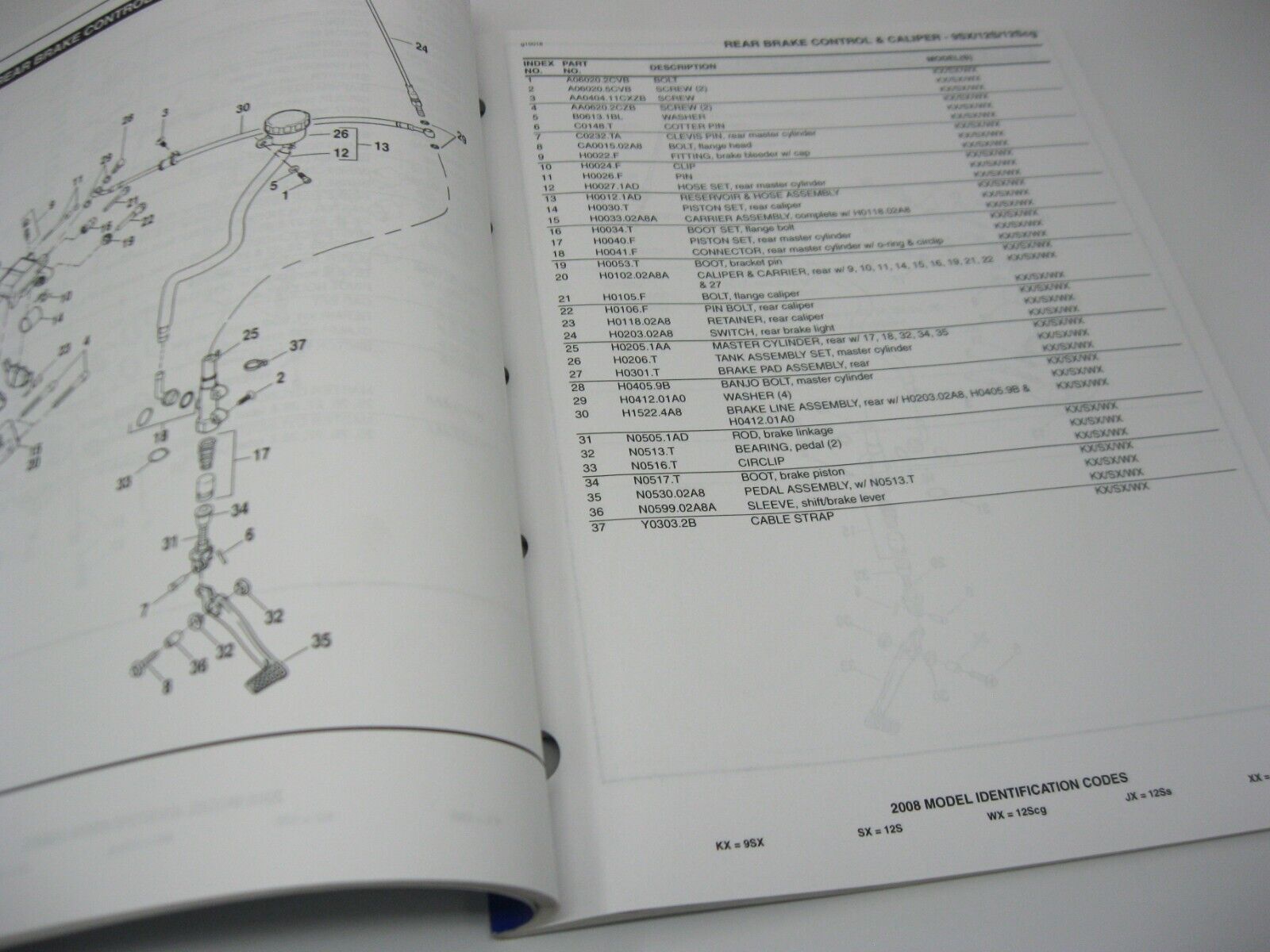 Buell 2008 Factory Catalog Lightning Model 9957108Y Precision Frame