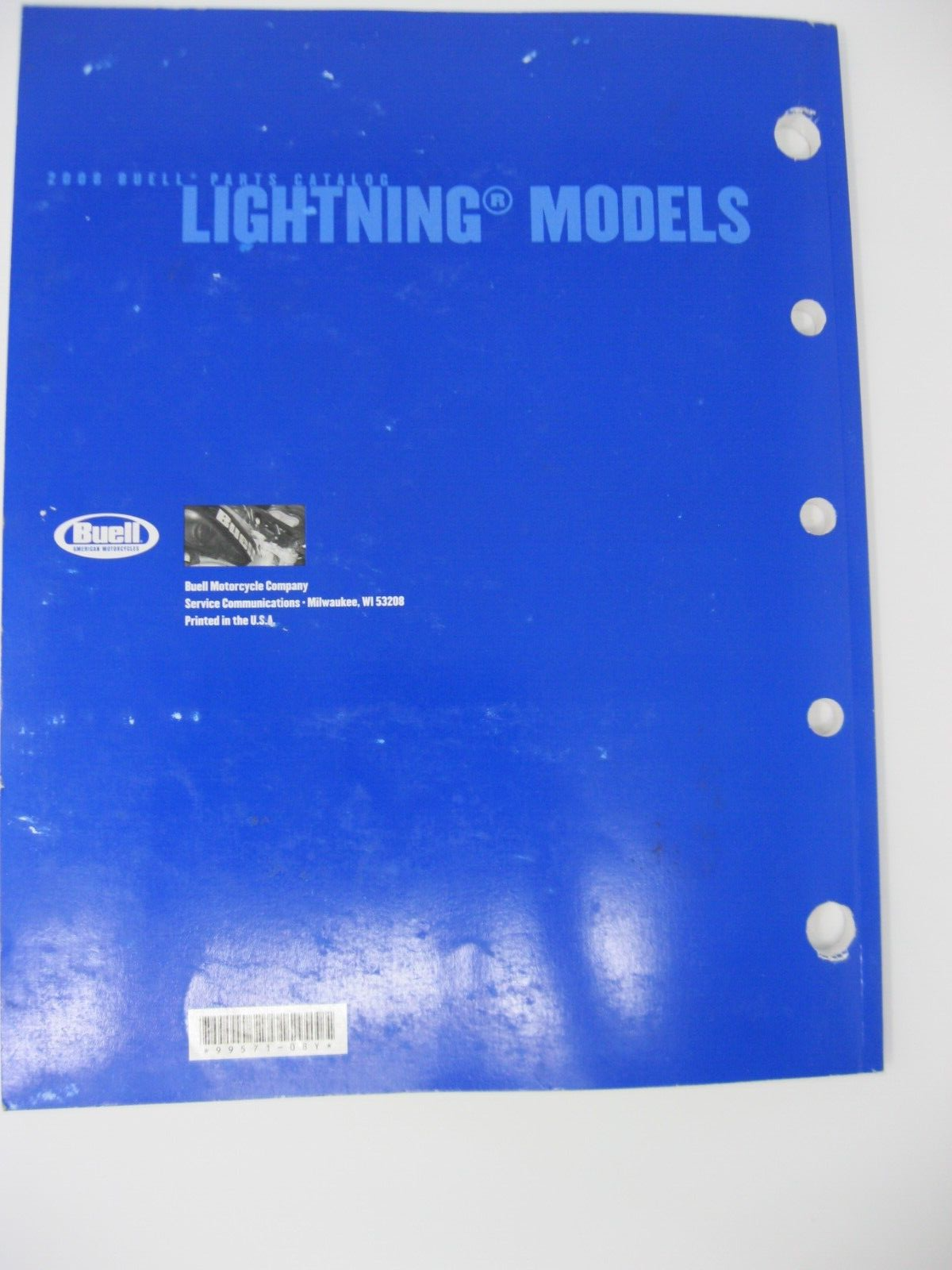 Buell 2008 Factory Catalog Lightning Model 9957108Y Precision Frame